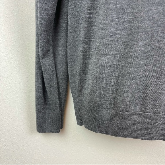 NWT Daniel Cremieux Men Signature V-Neck 100% Merino wool sweater Dark Gray - Picture 4 of 10